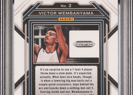 2023-24 Panini Prizm Draft Picks #2 Victor Wembanyama RC Rookie PSA 10