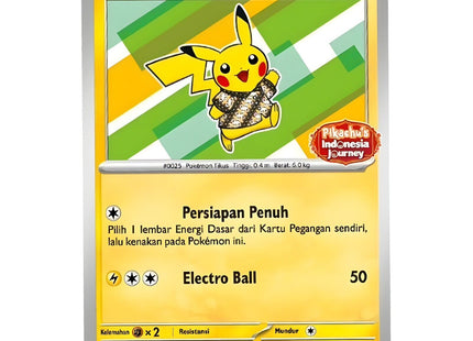 Indonesian Promo Card Pikachu in Batik 