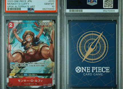 MONKEY D. LUFFY OP-06 2023 ONE PIECE JAPANESE WINGS OF CAPTAIN #013 PSA10